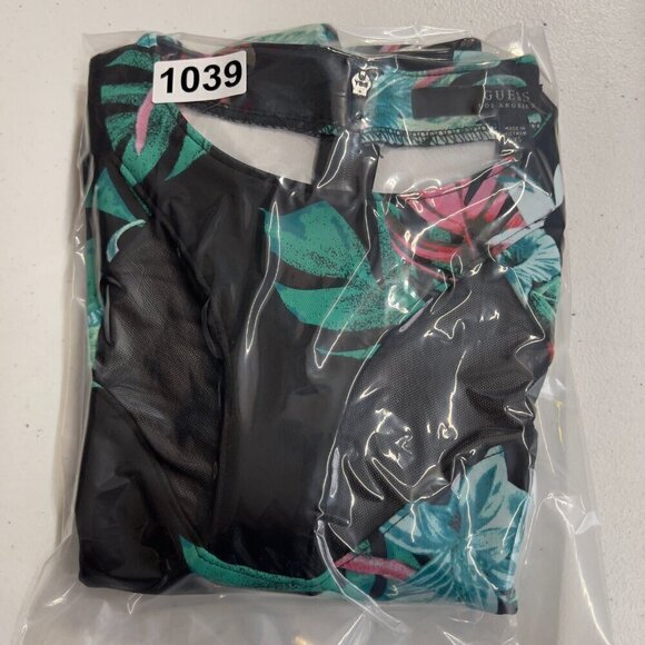 Guess Los Angeles Women's Black Tropical Palm Leaf Bodycon Mini Dress XS - Picture 9 of 9